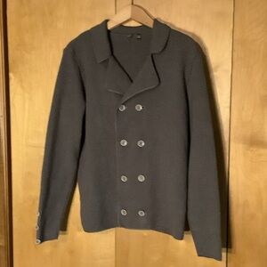 SVTR taupe double breasted cardigan, size m
